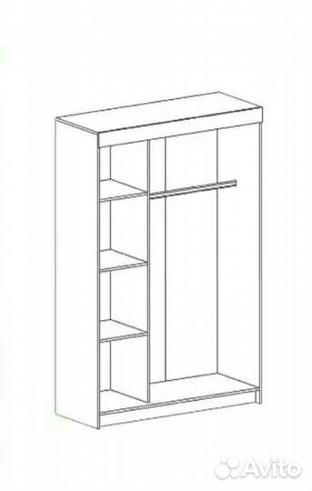 Шкаф-купе 1,30 Андрей-4, Новый Со Склада