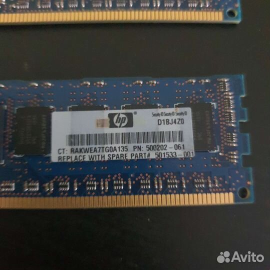 DDR3 Оперативная память серверная 2GB 4 планки