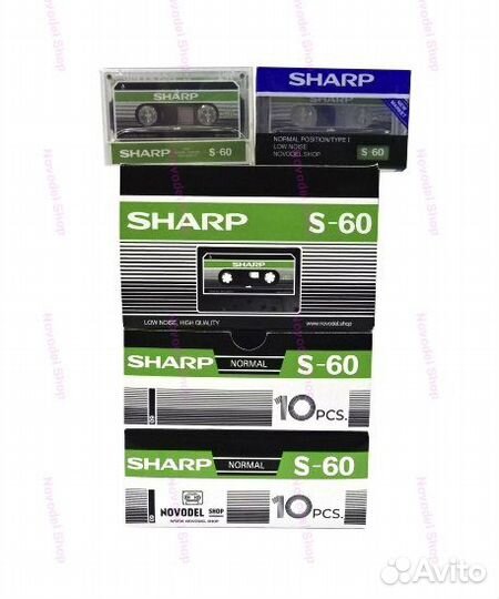 Аудиокассета новая запечатанная sharp S-60