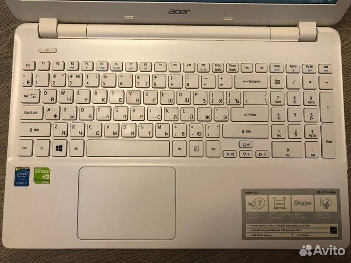 Ноутбук acer aspire v3 572g