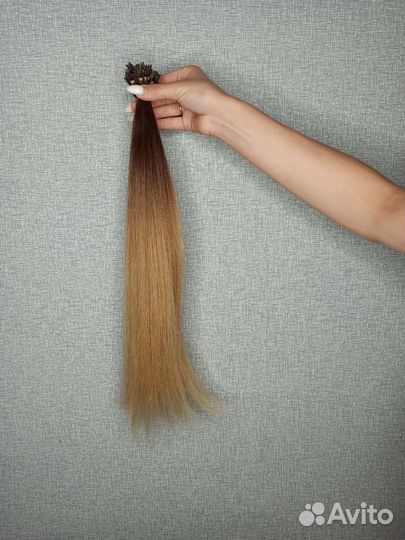 Волосы для наращивания 50 см омбре