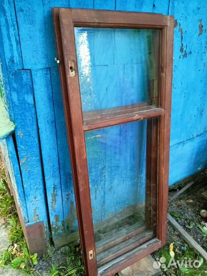 Деревянные окна от балкона б/у