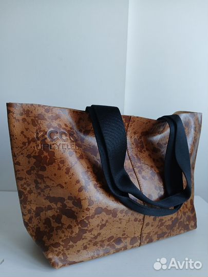 Сумка шоппер Ecco upcycled east west новая