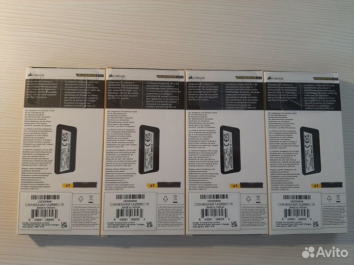 Озу DDR4 Corsair 32Gb CMK8GX4M1A2666C16 (x4)