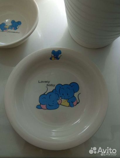 Набор детской посуды керамика
