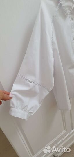 Блузка белая для девочки 140