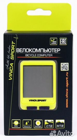 Велокомпьютер Vinca Sport V-1507 lime/black