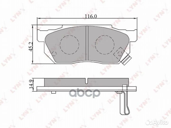 BD-3412 Колодки тормозные lynxauto BD-3412 lynx