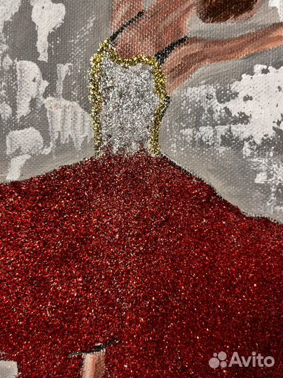 Картина маслом на холсте (Балерина)