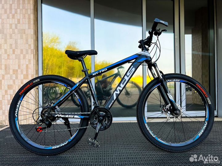 Скоростной велосипед Черно синий новый