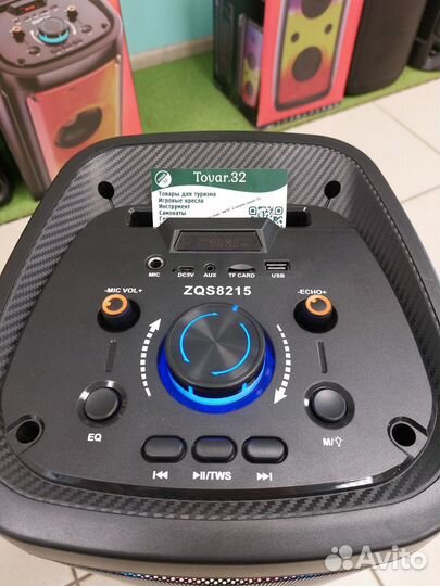 Мощная блютуз колонка с караоке. Гарантия, магазин