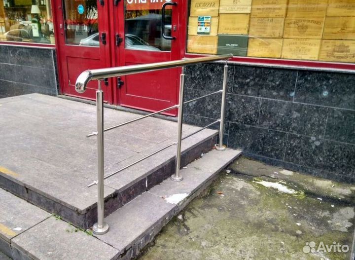 Перила из шлифованной нержавейки