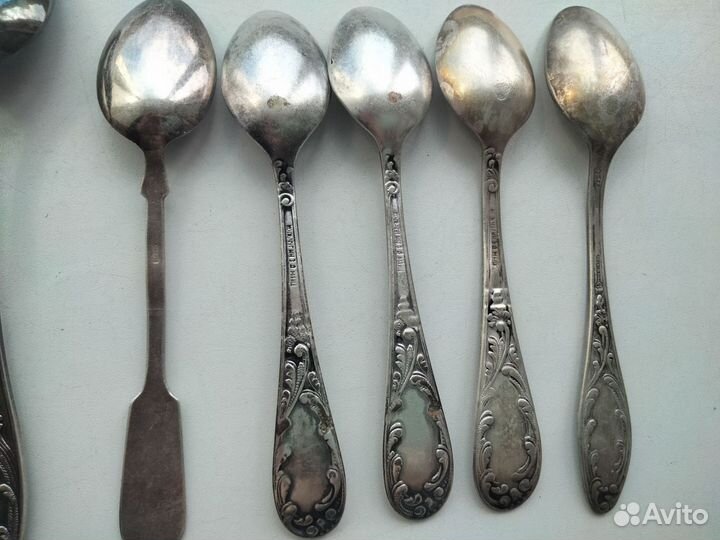 Ложки,вилки Мельхиор - 9 шт одной кучей, СССР