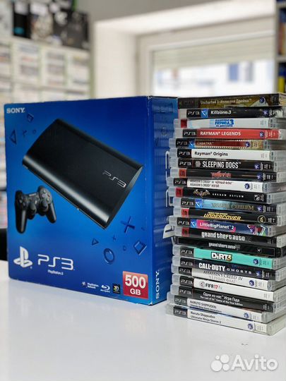 PS3 Super Slim 500Gb + 89 Игр Гарантия 1 Год