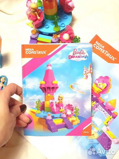 Megablocks barbie dreamtopia русалки 3 набора