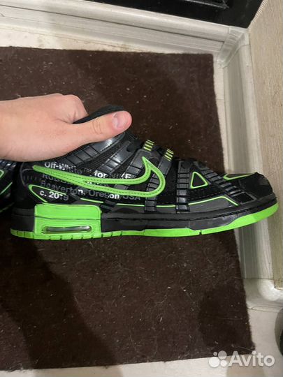 Nike rubber dunk off white green strike