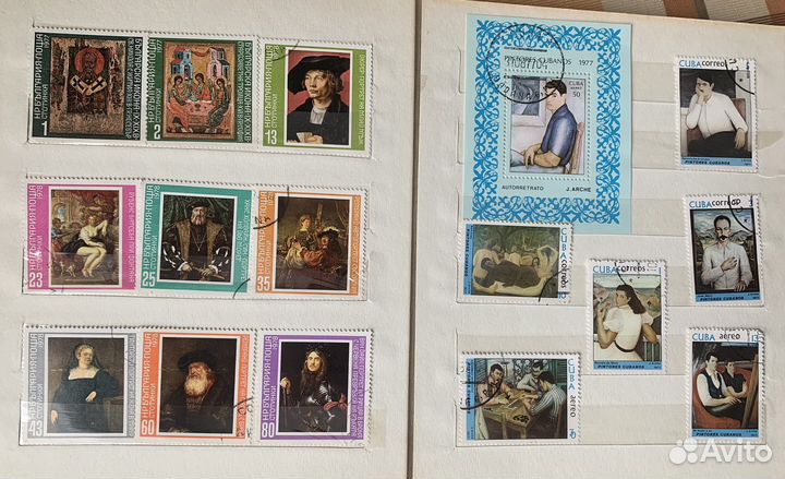 Марки СССР искусство в альбоме 120шт