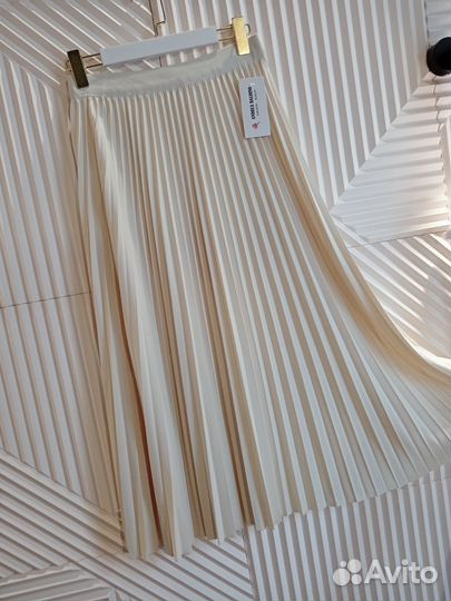 Роскошная Юбка гофрэ в цвете айвори