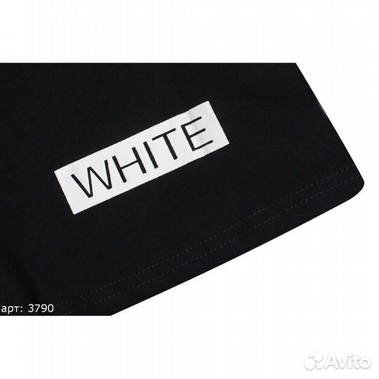 Футболка off white черная М