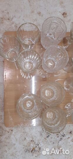Стаканы, рюмки разные