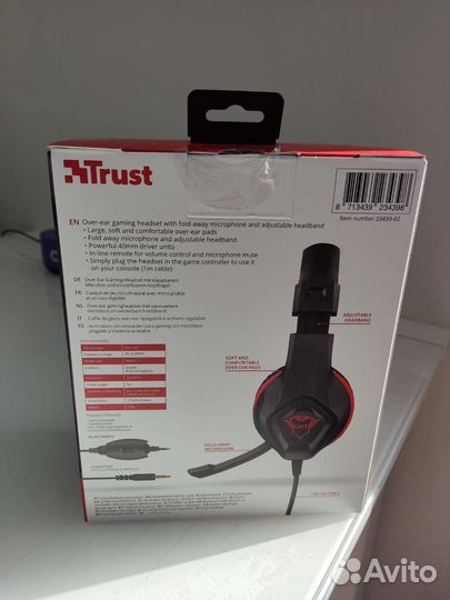 Игровая гарнитура trust gaming новая