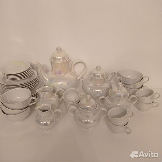 Чайно-кофейный сервиз 36 предметов фарфор ГДР