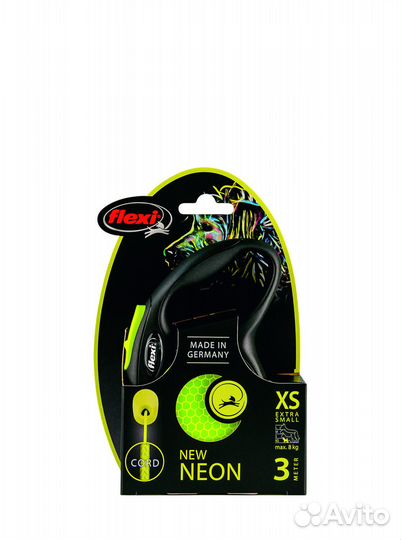 Flexi рулетка-трос для собак, желтая