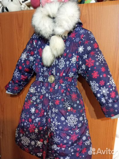 Пуховик зимний для девочки 134