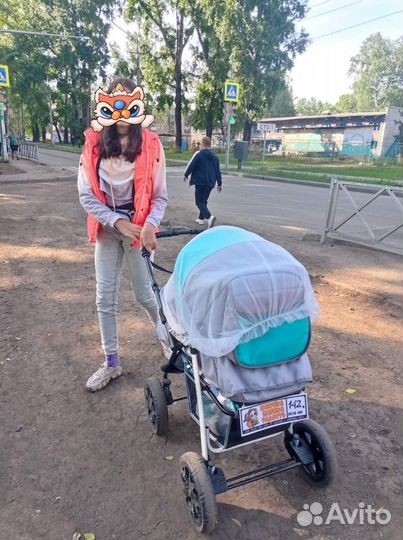 Коляска вездеход, зима, лето