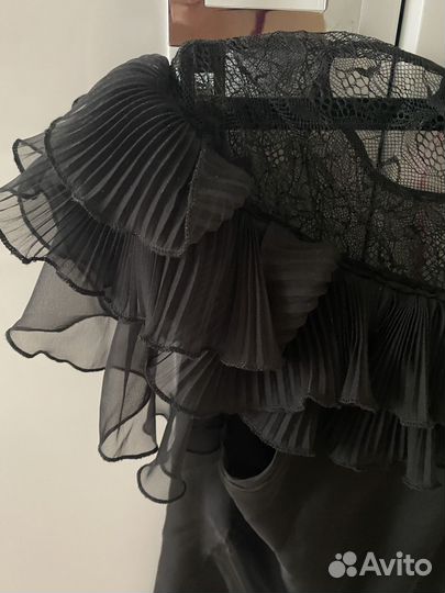 Топ Valentino с плиссированными оборками