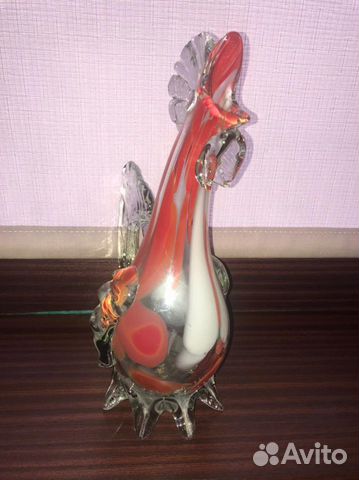 Графин Петушок, цветное стекло СССР