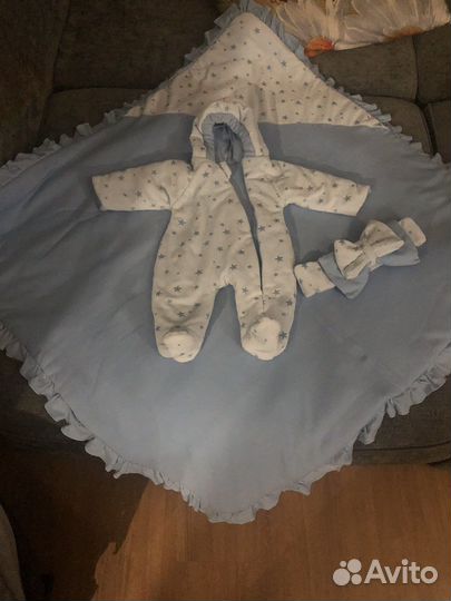 Комплект на выписку для мальчика зима осень