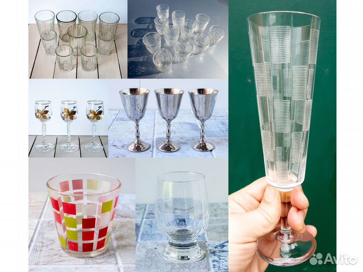 Стаканы, бокалы, рюмки, фужеры, стекло, хрусталь