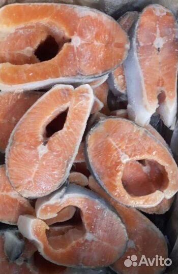 Стейки кеты, нерки, палтуса, тунца, форели, лосося