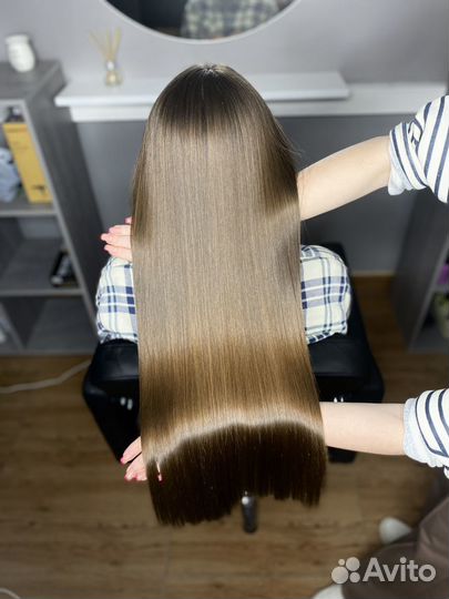 Кератиновое выпрямление волос