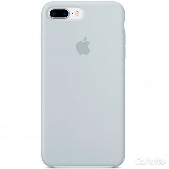 Чехол силиконовый iPhone 8/7 Plus, дымчато-голубой