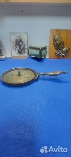 Антикварный бронзовый подсвечник