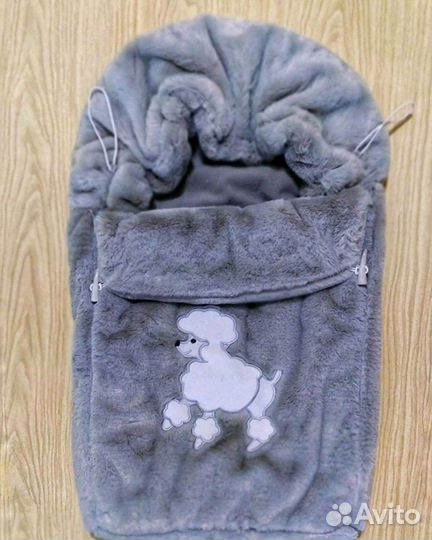 Новый меховой конверт на выписку и для прогулок