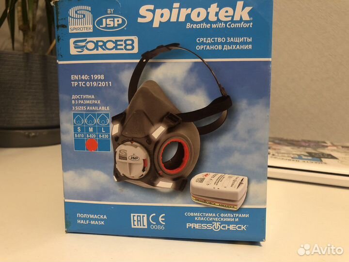 Полумаска Spirotek force 8