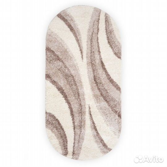 Ковёр Фризе 'Шегги' овальный, 100х200 см, 100 поли