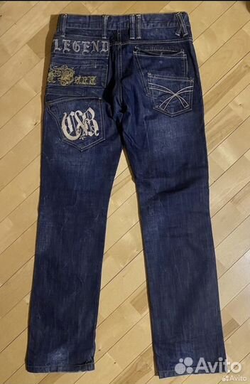 Скейт джинсы у2k affliction type