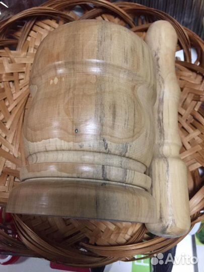 Ступка самшит натураль.Ступка Большая.Ступка малая