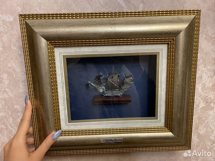 Пано корабль в рамке