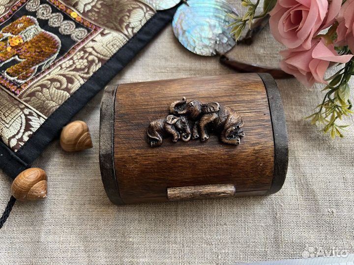 Шкатулка для украшений бамбуковая