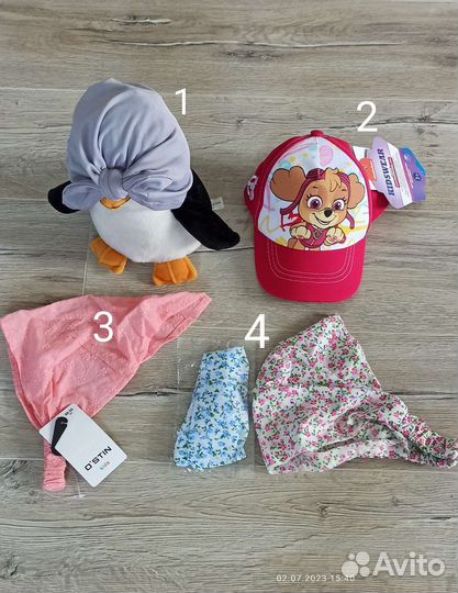 Панама, бейсболка, кепка детская пакетом