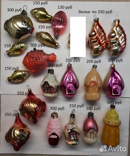 Елочные игрушки СССР