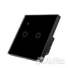 Умный выключатель, сенсорный двухканальный Wi-Fi