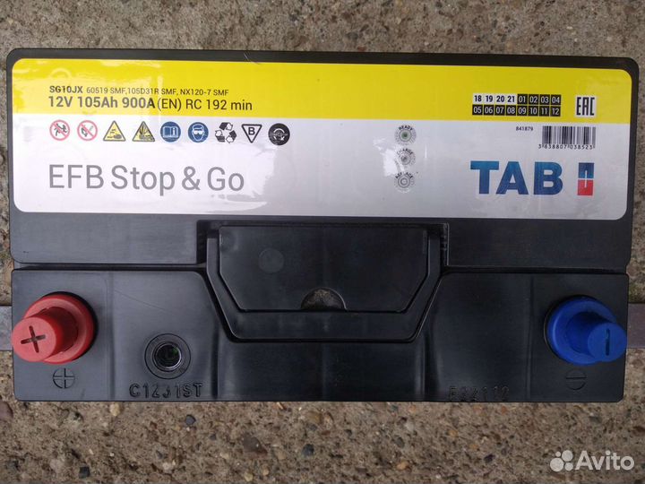 Акб 105 Ач Tab EFB (аналог AGM)