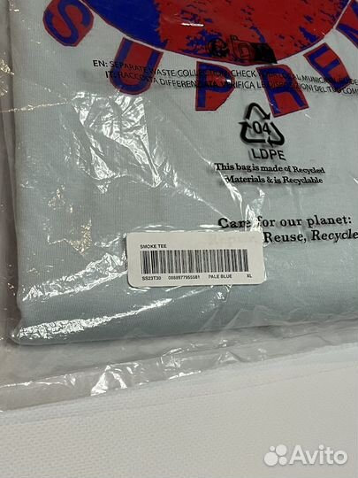 Футболка Supreme Smoke Tee Pale Blue