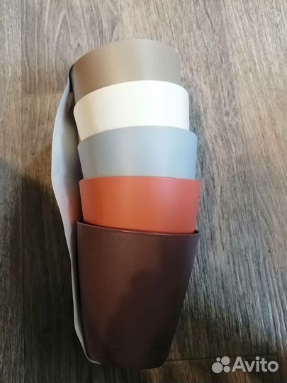 Набор горшков с прикорневым поливом по 0.65л 5шт